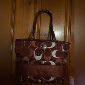 Burgundy Vintage Coach Purse